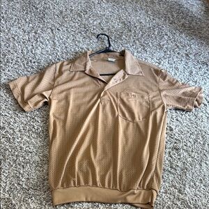 Haband Tan Casual Button Down Shirt